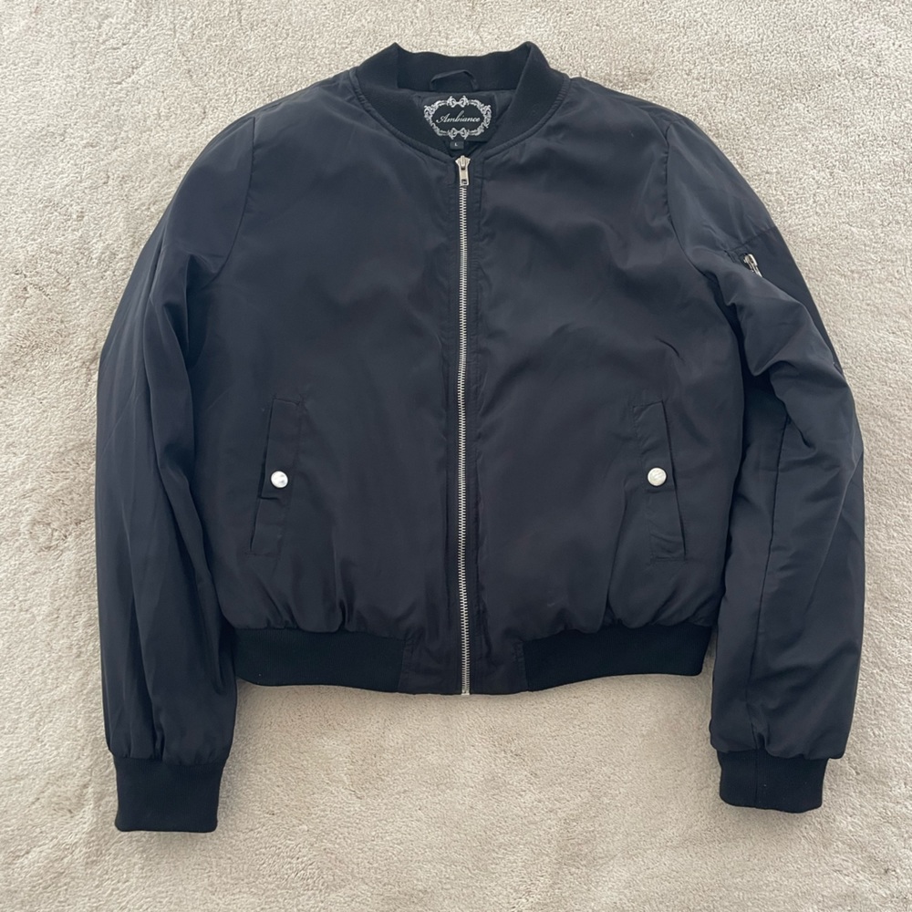 Black Bomber Jacket